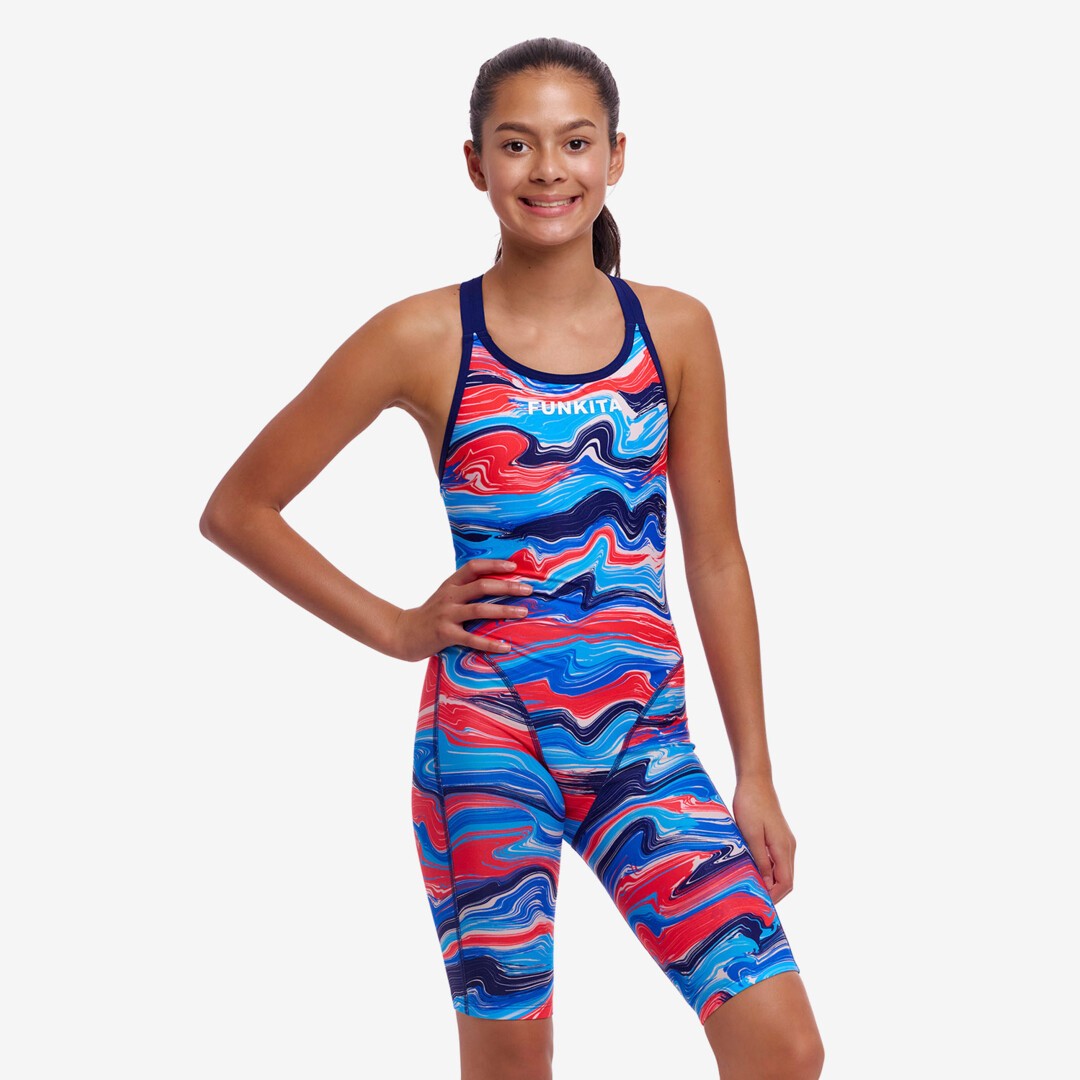 Wave Craze Girl's Fast Legs One Piece