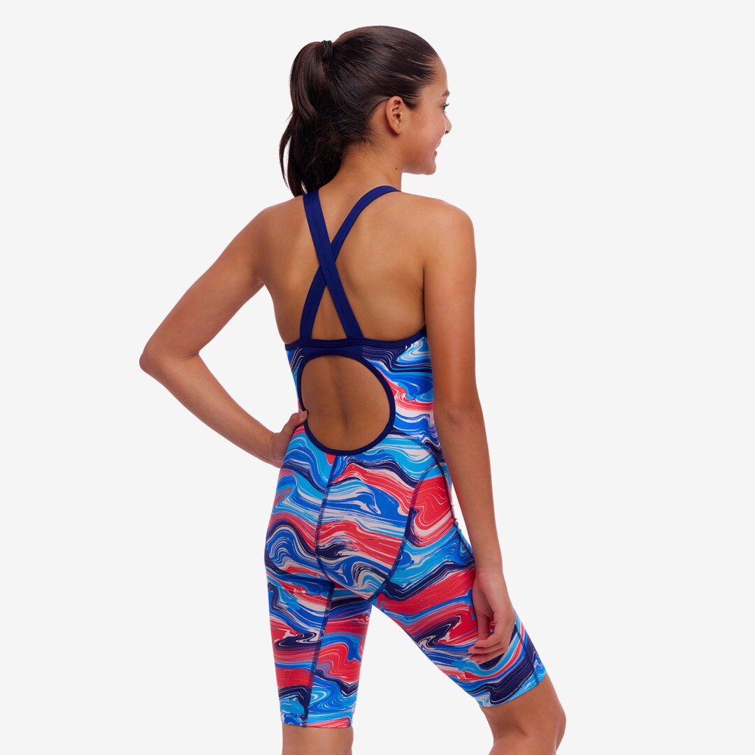 Wave Craze Girl's Fast Legs One Piece
