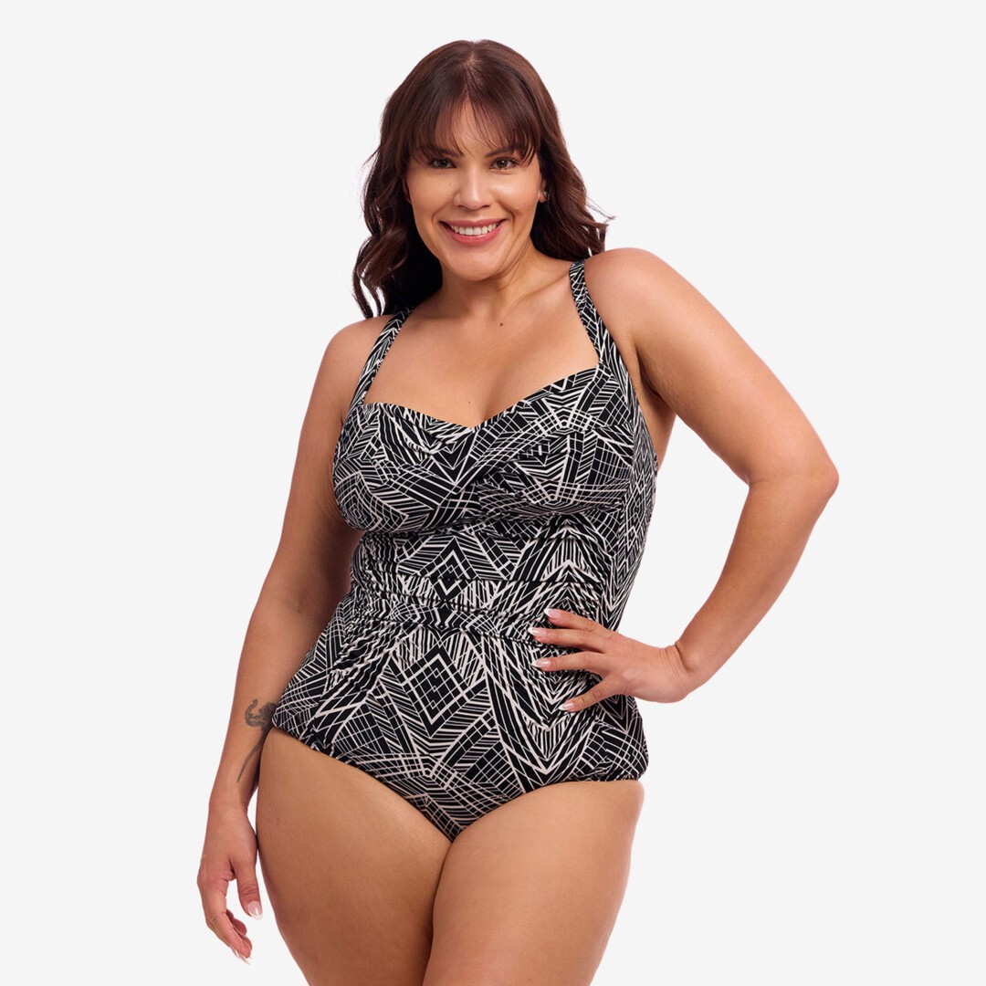Space Signals Ladies Ruched One Piece
