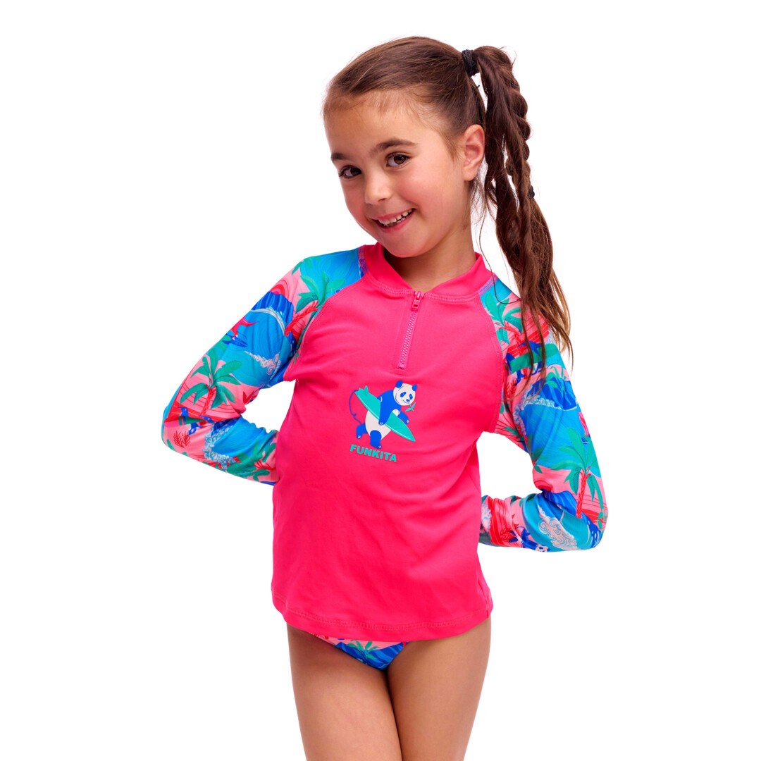 Dudette Toddler Girl's Zippy Rashie & Brief