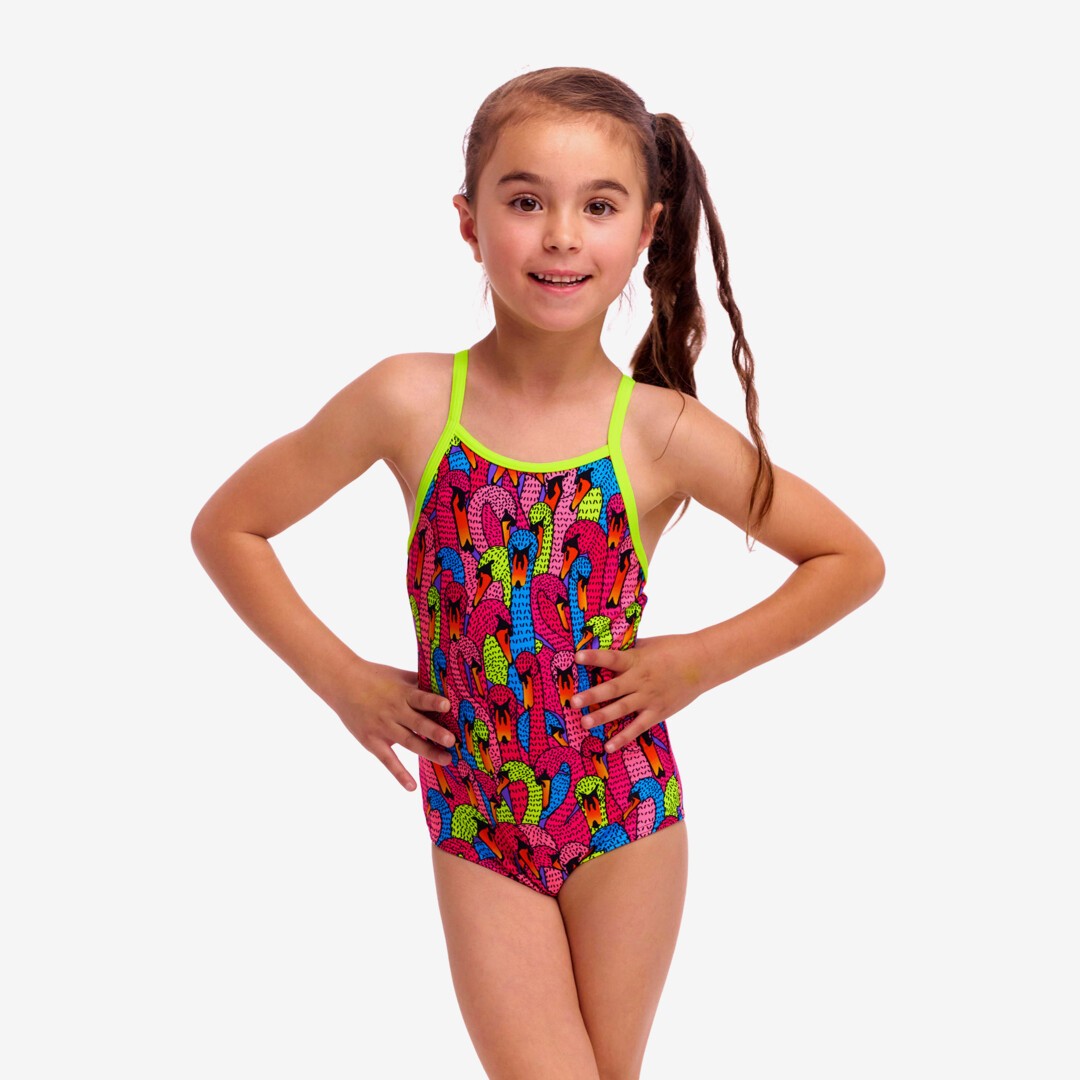 Swan City Toddler Girl's Printed One Piece