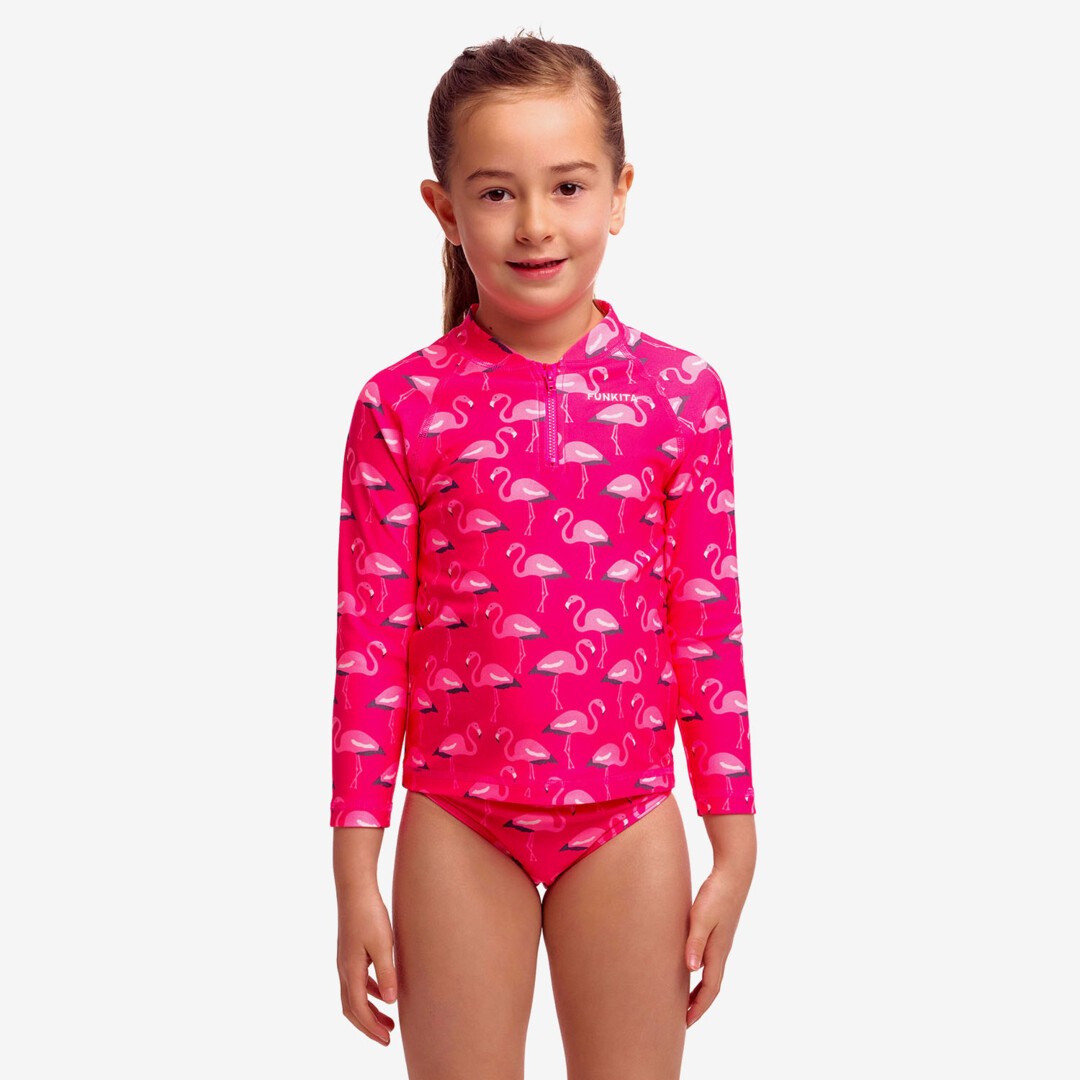 Flaming Go Gos Toddler Girl's Zippy Rash Vest