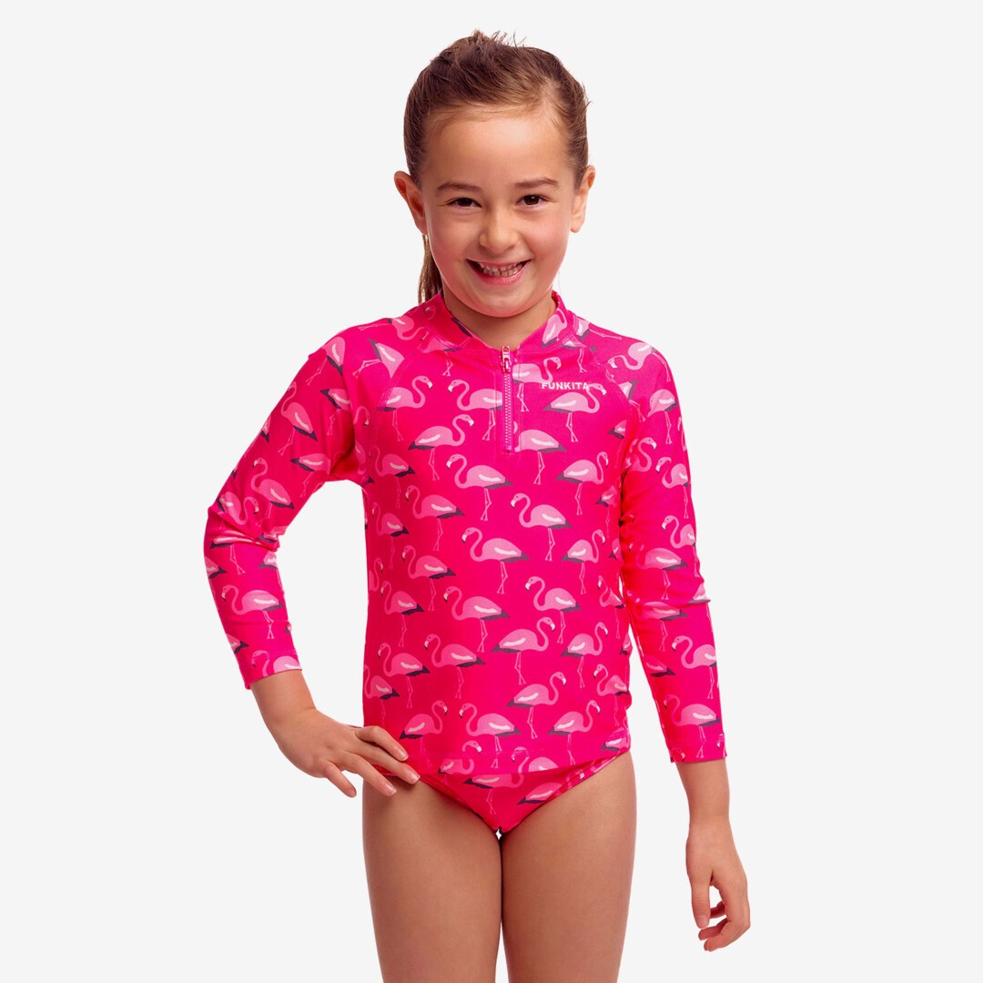 Flaming Go Gos Toddler Girl's Zippy Rash Vest