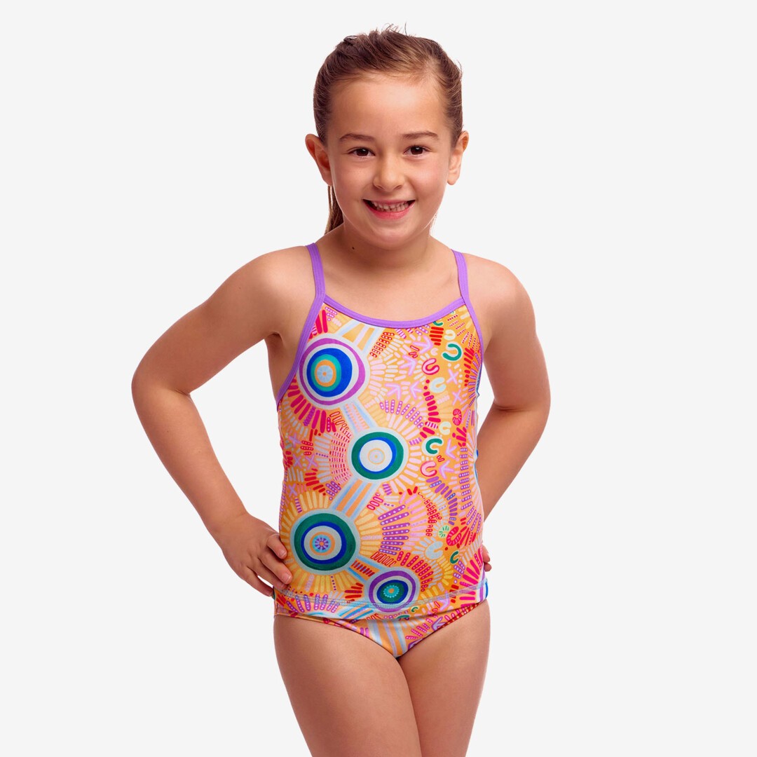 Kulin Colour Toddler Girl's Swim Steady Tankini & Brief
