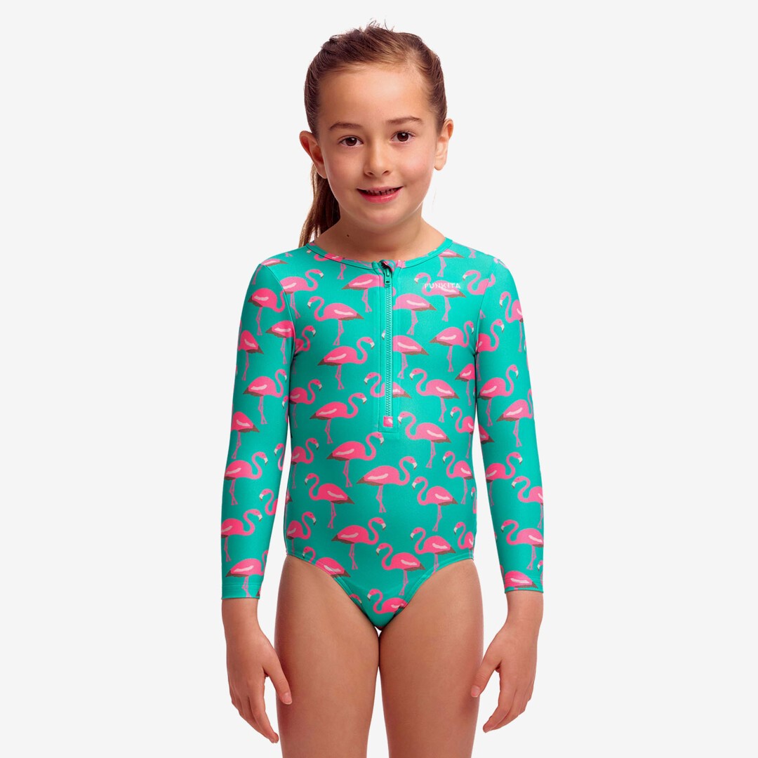 Go Flamingo! Toddler Girl's Sun Cover One Piece